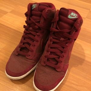 Nike Dunk Sky High Maroon Shoes